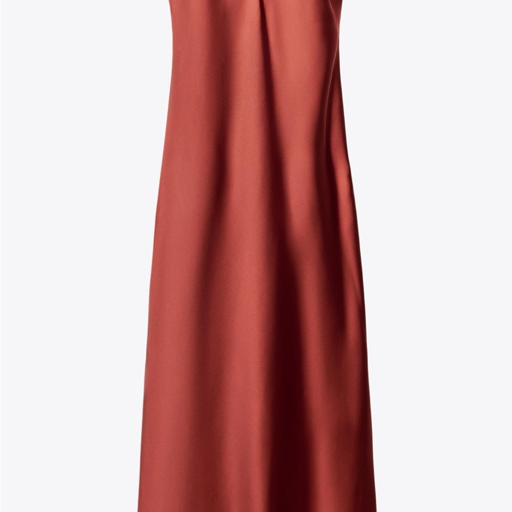 Zara Rusty Orange Strappy Camisole Maxi Dress